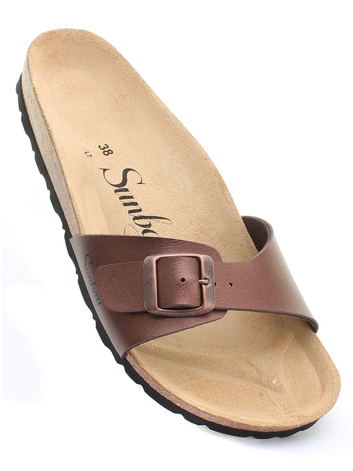 Sunbay Klapki "Jasmin" w kolorze brązowym rozmiar: 38