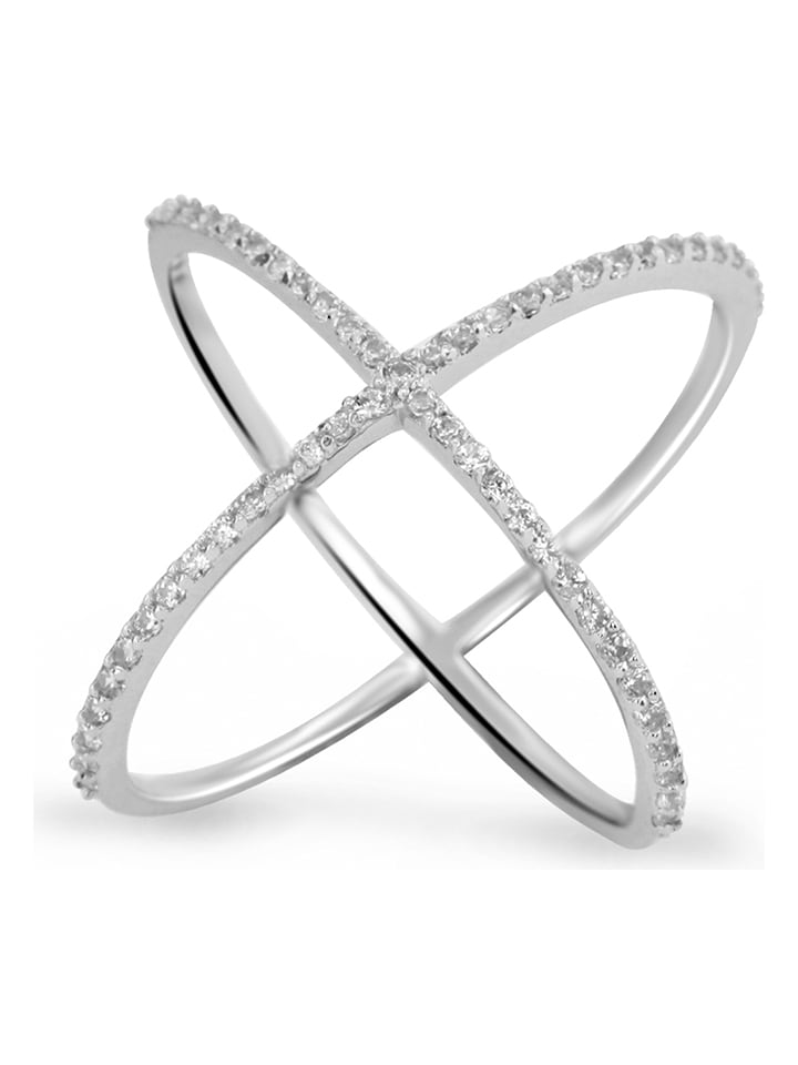 DI GIORGIO Srebrny pierścionek z cyrkoniami rozmiar: 52