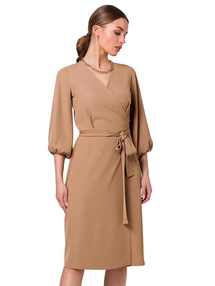 Stylove Sukienka w kolorze beżowym rozmiar: XXL