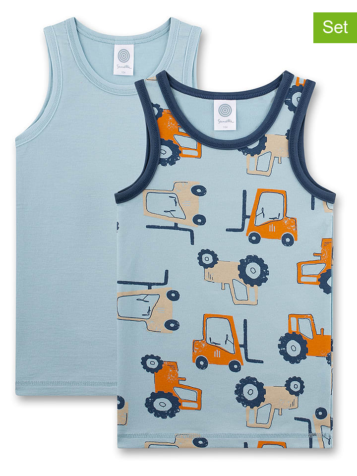 Sanetta Podkoszulki (2 szt.) w kolorze błękitnym rozmiar: 92