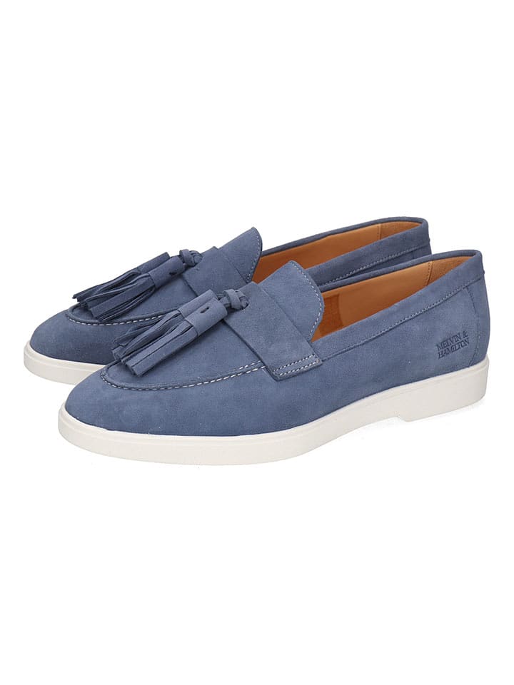 MELVIN & HAMILTON Skórzane mokasyny "Filippa 2" w kolorze niebieskim rozmiar: 42