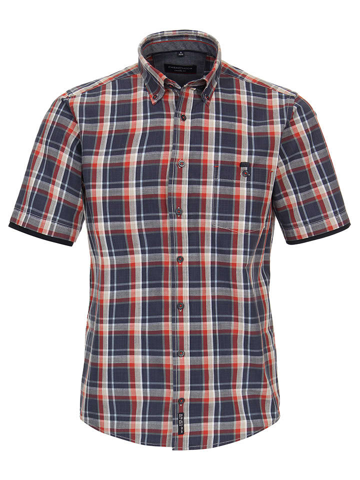 CASAMODA Koszula - Regular fit - w kolorze granatowo-czerwonym rozmiar: S