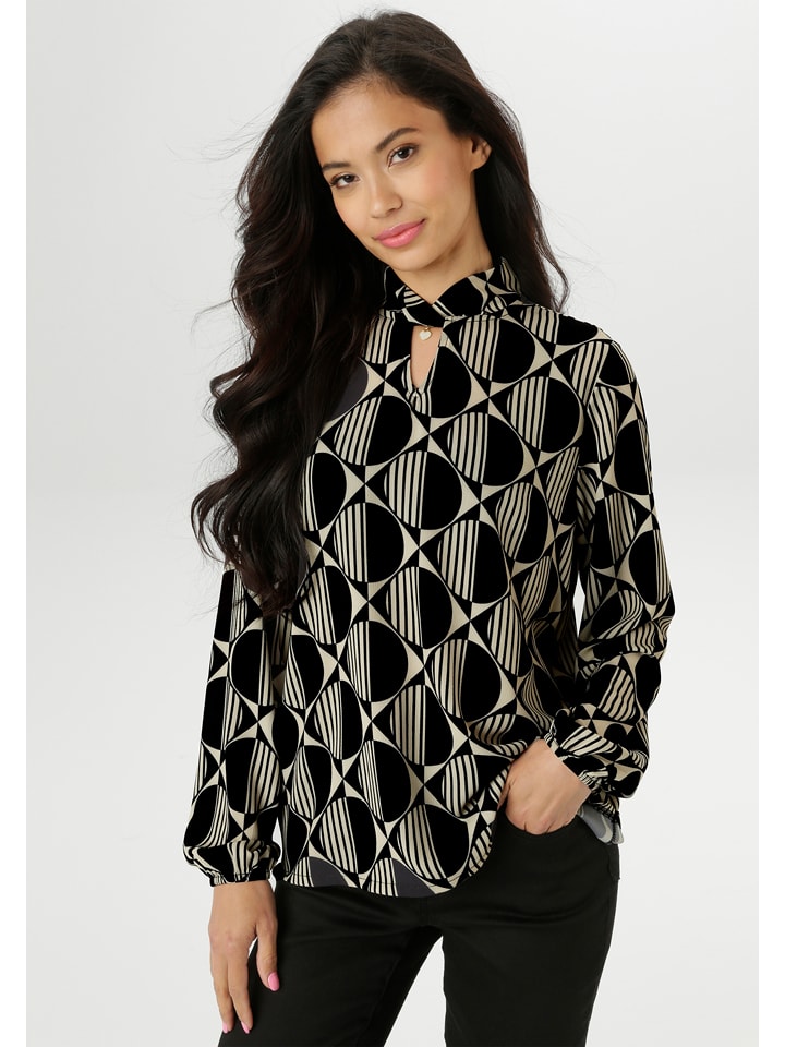 Aniston Bluzka w kolorze czarno-kremowym rozmiar: 40