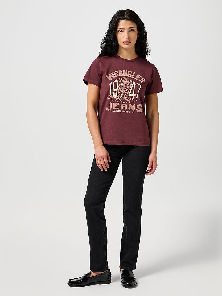 Wrangler Koszulka w kolorze bordowym rozmiar: M