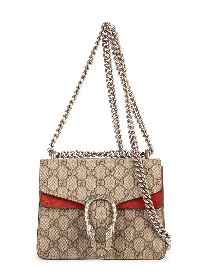 Gucci Torebka w kolorze beżowo-czerwonym - 20 x 17 x 6 cm rozmiar: onesize