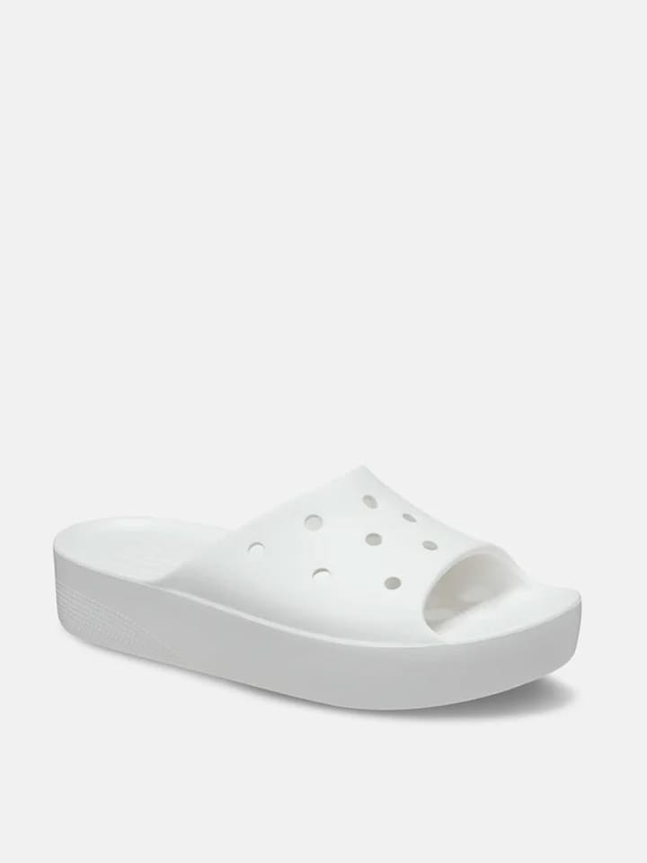 Crocs Klapki "Classic Platform" w kolorze białym rozmiar: 39/40
