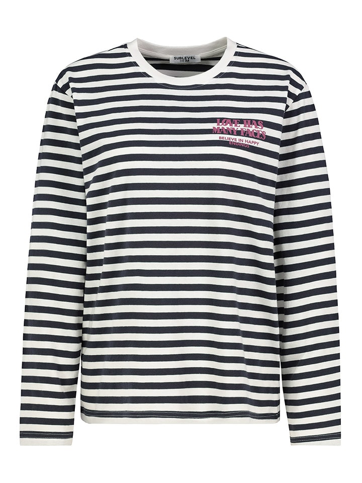 Sublevel Koszulka w kolorze czarno-białym rozmiar: XS