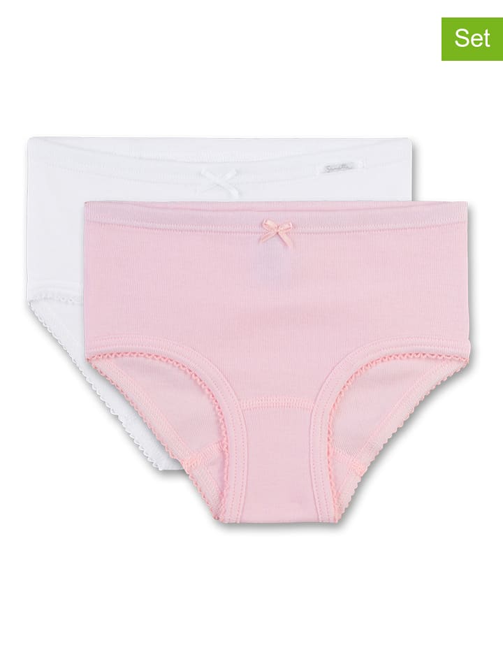 Sanetta Pełne majtki (2 pary) w kolorze biało-różowym rozmiar: 104