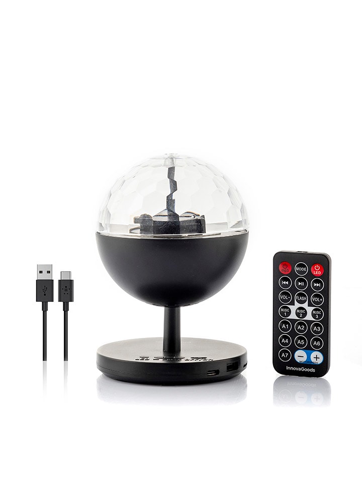 InnovaGoods Projektor LED w kolorze czarnym z głośnikiem rozmiar: onesize