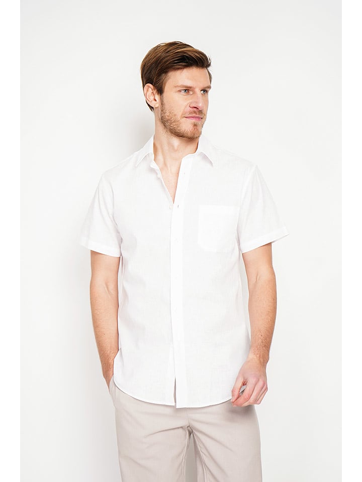 Secret du Lin Lniana koszula w kolorze białym rozmiar: 52