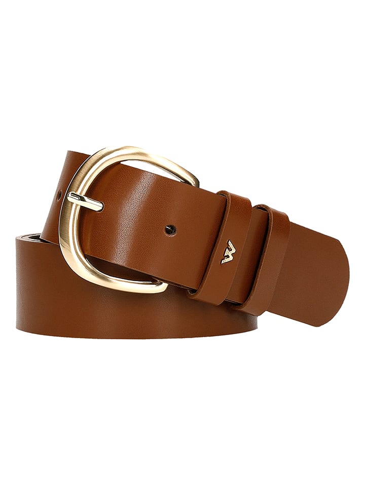 Wojas Skórzany pasek w kolorze jasnobrązowym rozmiar: 100