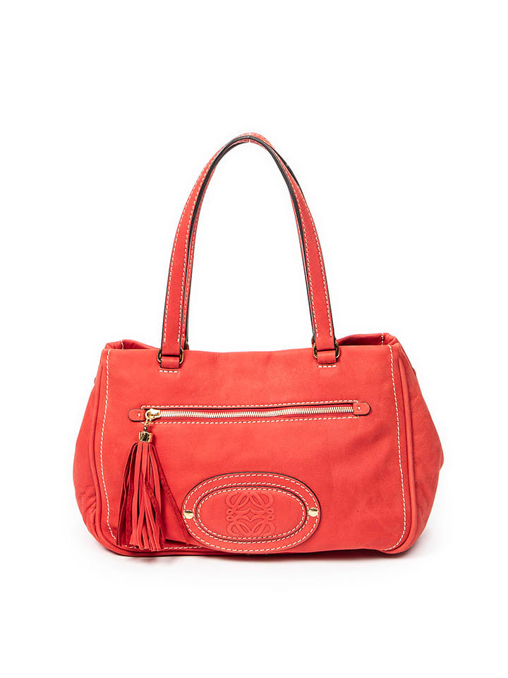 Loewe Skórzana torebka w kolorze czerwonym - 36 x 26 x 14 cm rozmiar: onesize