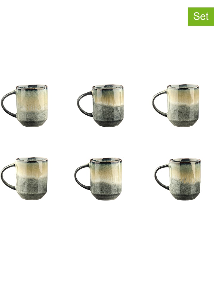 Björn Kubki (6 szt.) "Genesis" w kolorze szaro-beżowym do kawy - 400 ml rozmiar: onesize