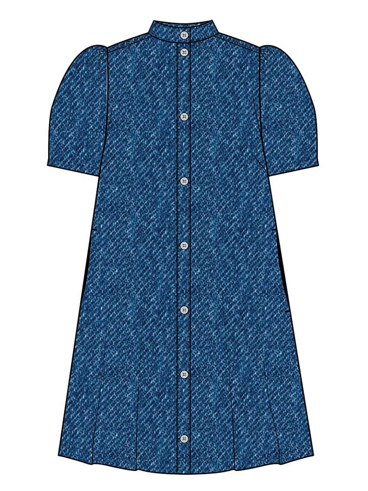 MOSS COPENHAGEN Sukienka dżinsowa "Shayla" w kolorze niebieskim rozmiar: S