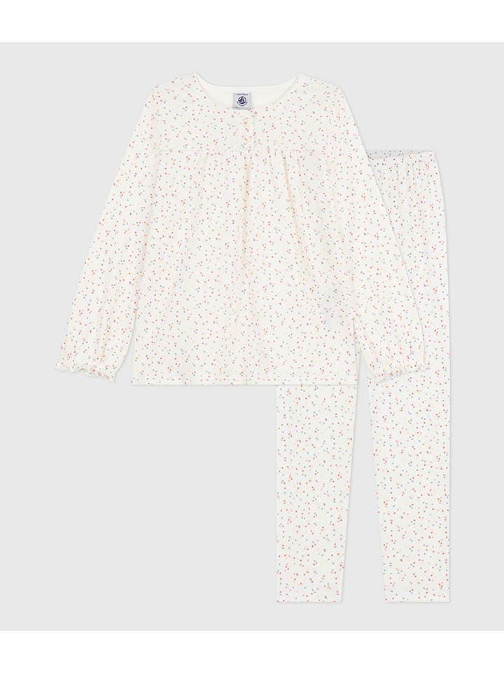 PETIT BATEAU Piżama w kolorze białym rozmiar: 128