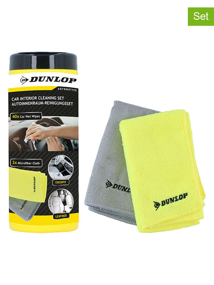 Dunlop 3-częściowy zestaw w kolorze żółto-szarym do samochodu rozmiar: onesize
