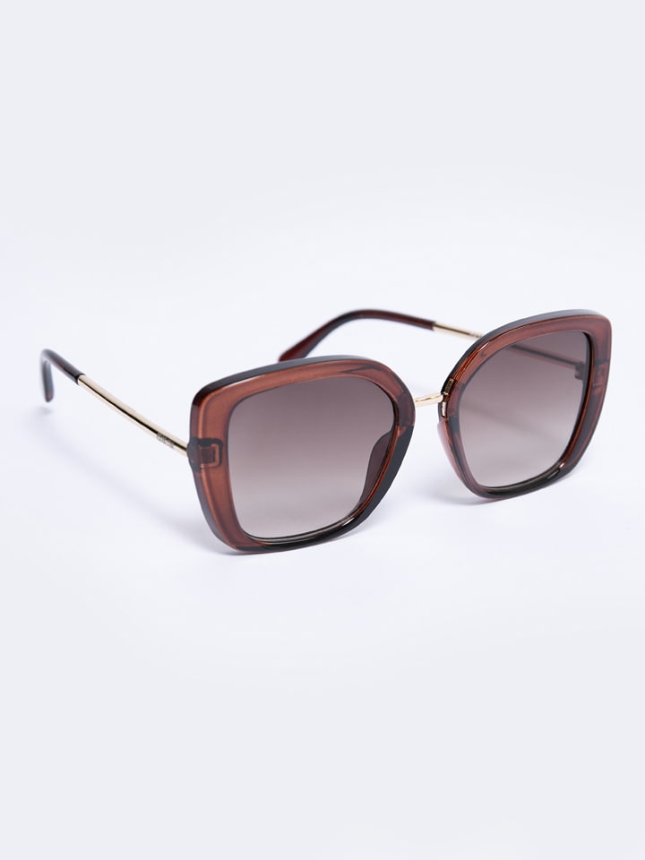 BIG STAR Damskie okulary przeciwsłoneczne w kolorze jasnobrązowo-szarym rozmiar: onesize