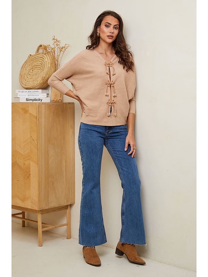 Soft Cashmere Kardigan w kolorze jasnobrązowym rozmiar: 38/40