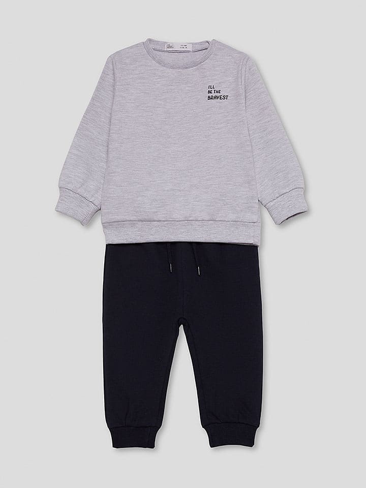 Street MONKEY 2-częściowy zestaw w kolorze szaro-czarnym rozmiar: 74