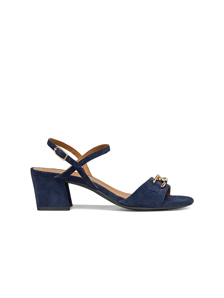 Geox Skórzane sandały "New Eraklia 50" w kolorze granatowym rozmiar: 37