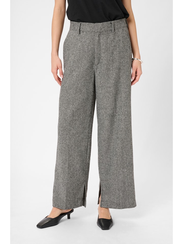 Kaffe Spodnie w kolorze czarno-białym rozmiar: 36