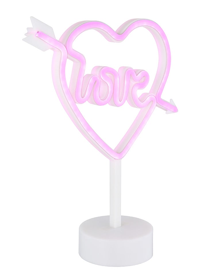 Globo lighting Lampa dekoracyjna LED "Love" w kolorze białym - 18,5 x 32 x 10 cm rozmiar: onesize
