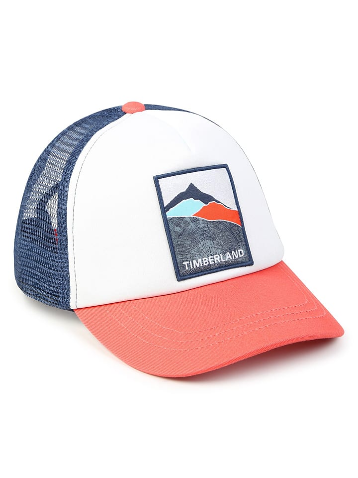 Timberland Czapka w kolorze biało-granatowo-koralowym rozmiar: 58 cm