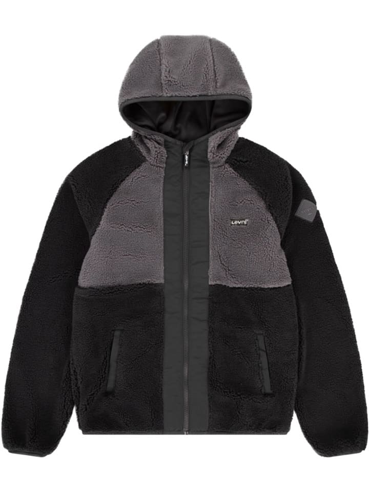 Levi's Kids Kurtka polarowa w kolorze szaro-czarnym rozmiar: 164