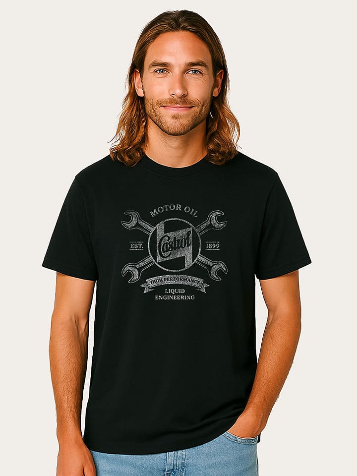 WOOOP Koszulka "Castrol Est 1900" w kolorze czarnym rozmiar: XXL