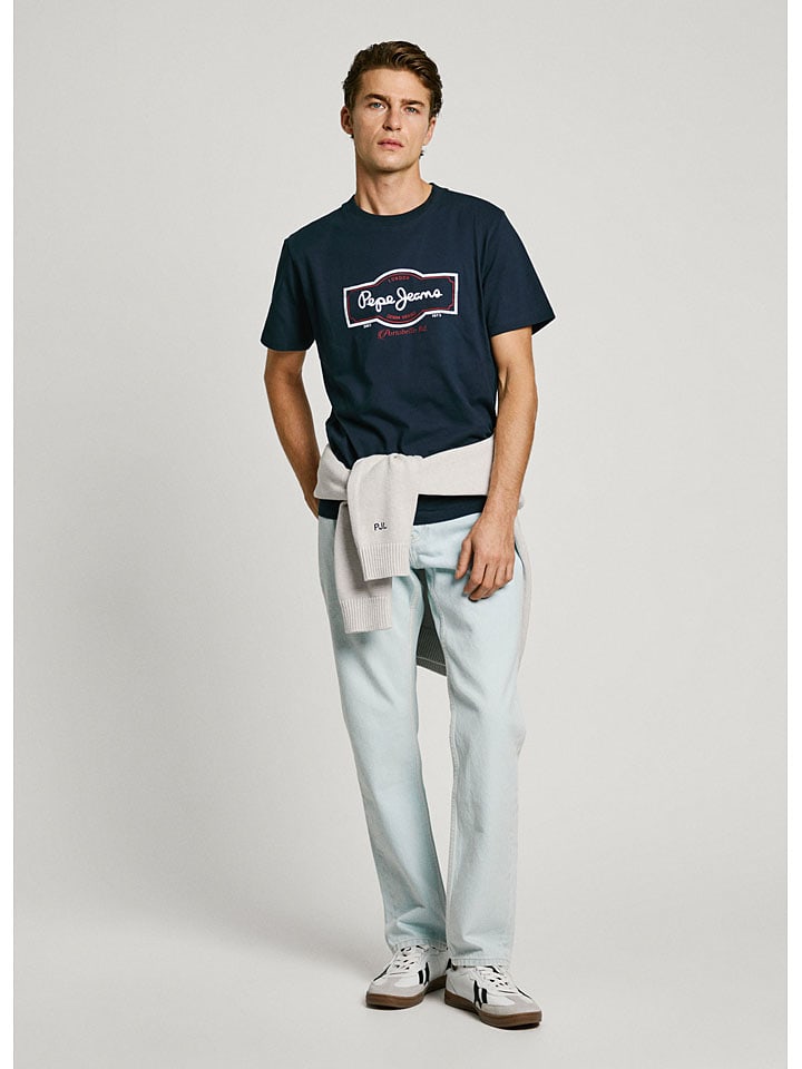 Pepe Jeans Koszulka "Daxton" w kolorze granatowym rozmiar: S