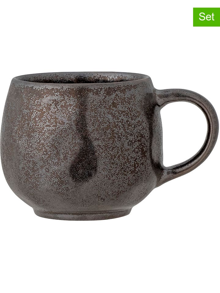 Bloomingville Kubki (2 szt.) "Linne" w kolorze brązu - 135 ml rozmiar: onesize