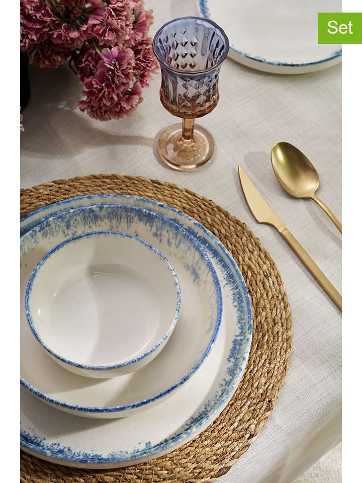 Hermia 24-częściowy zestaw w kolorze biało-niebieskim rozmiar: onesize