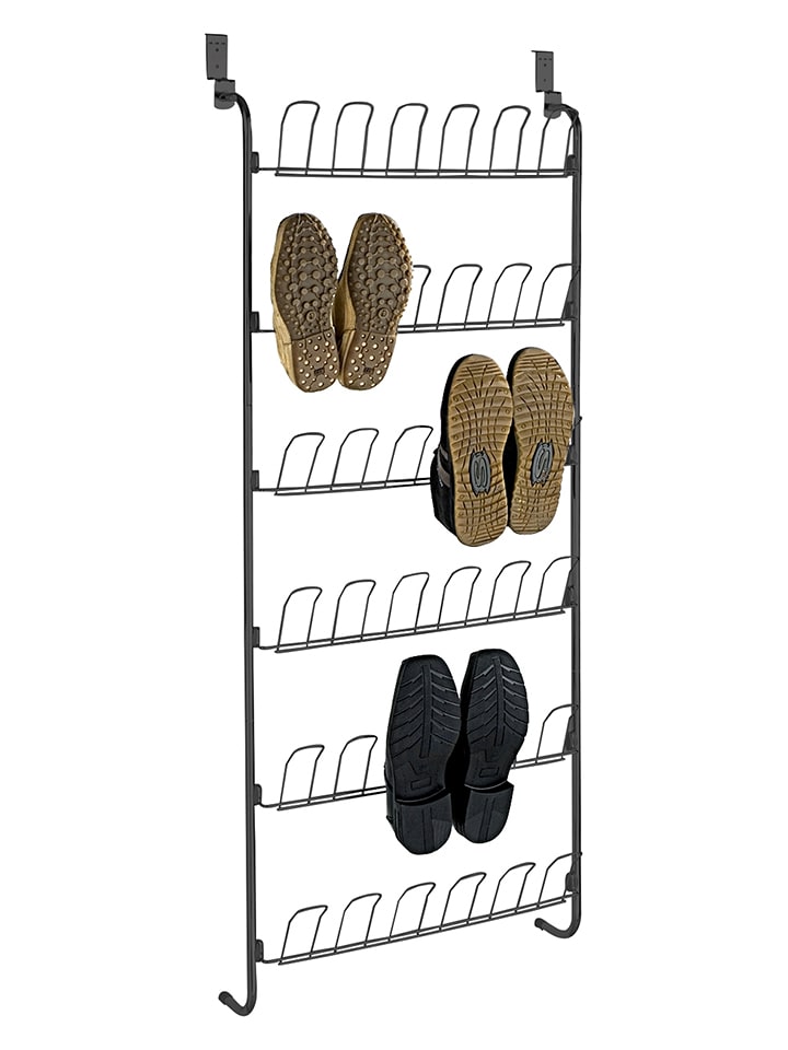 Wenko Regał w kolorze czarnym na drzwi - 59 x 151 x 14 cm rozmiar: onesize