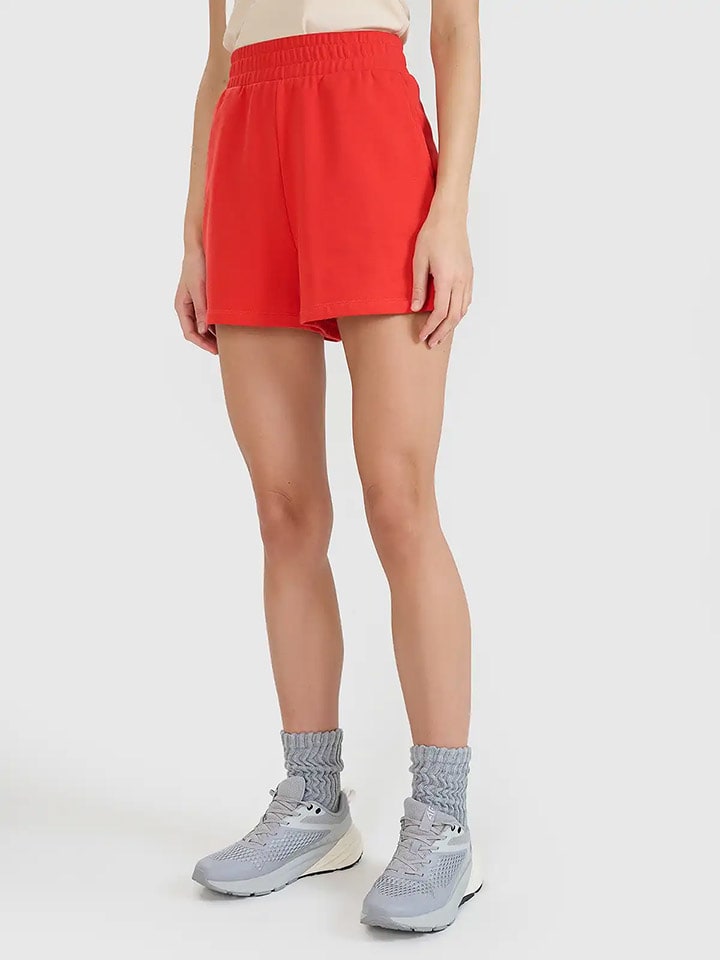 4F Szorty dresowe w kolorze czerwonym rozmiar: XS