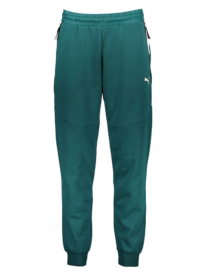 Puma Spodnie dresowe "C+ PMA Pumatech" w kolorze zielonym rozmiar: M