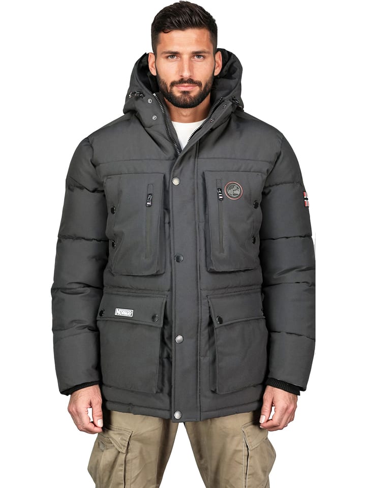Geographical Norway Parka "Albert" w kolorze szarym rozmiar: M