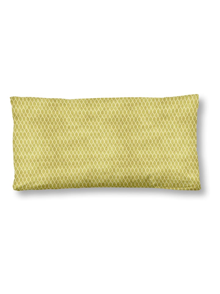 Hip Satynowa poszewka "Xabine" w kolorze limonkowym na poduszkę rozmiar: 40x80 cm