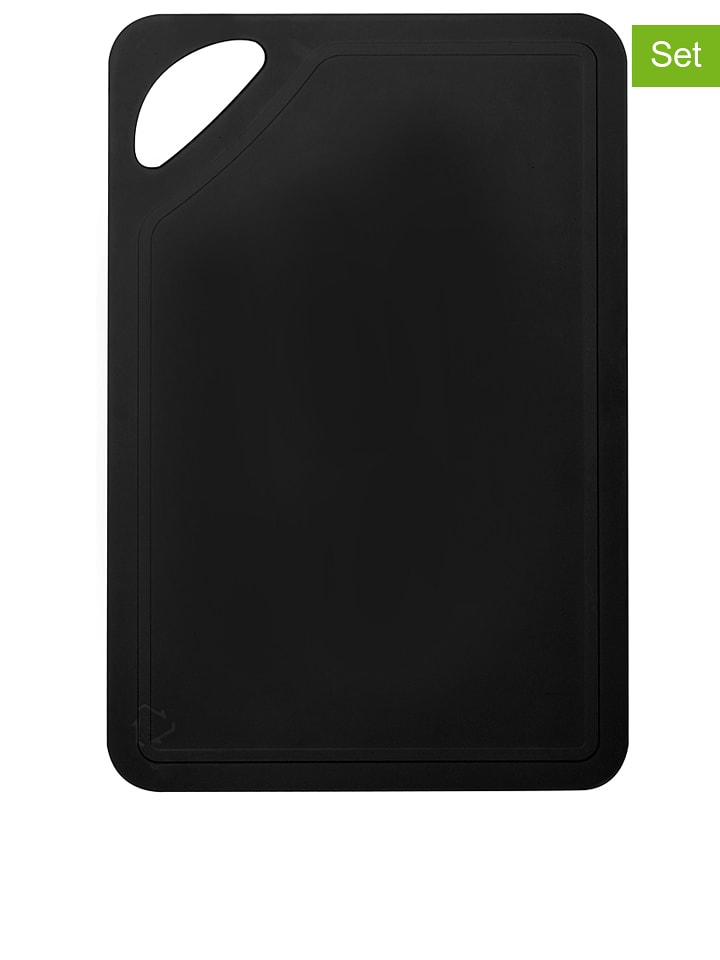 Glasslock Deski (2 szt.) w kolorze czarnym do krojenia - 26 x 17 cm rozmiar: onesize