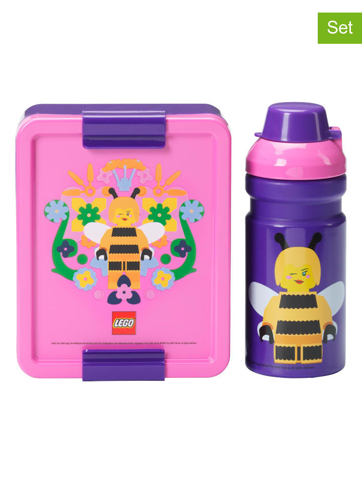 LEGO 2-częściowy zestaw "Bee" w kolorze różowo-fioletowym rozmiar: onesize