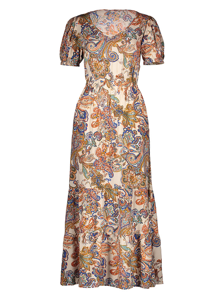 Vivance Sukienka w kolorze kremowo-niebiesko-pomarańczowym rozmiar: 36