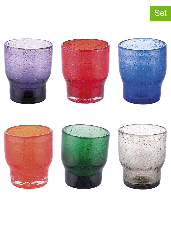 Villa d´Este Szklanki (6 szt.) "Unique" w różnych kolorach - 325 ml rozmiar: onesize