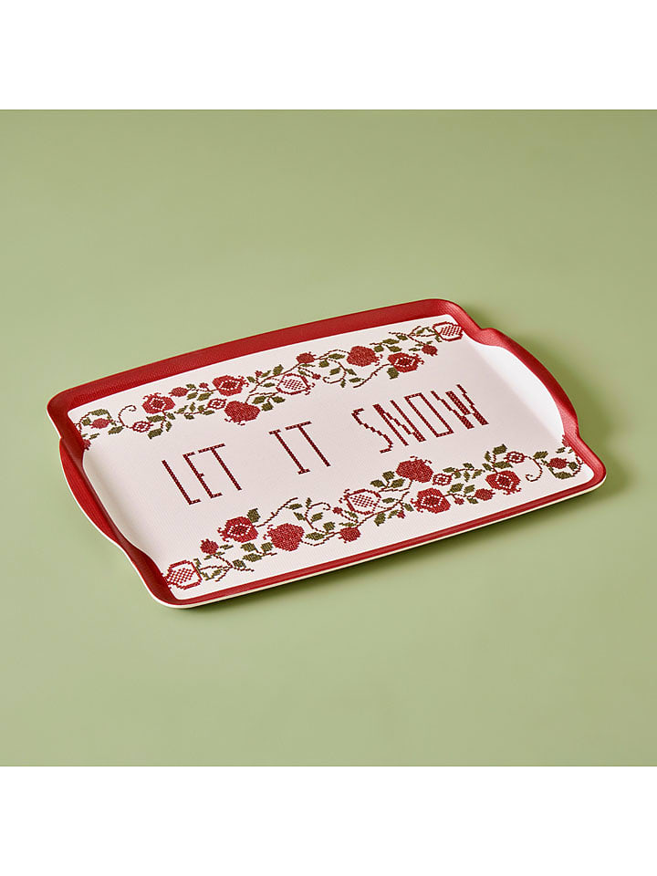 BELLA MAISON Taca "Jolly" w kolorze biało-czerwonym do serwowania - 31 x 43 cm rozmiar: onesize