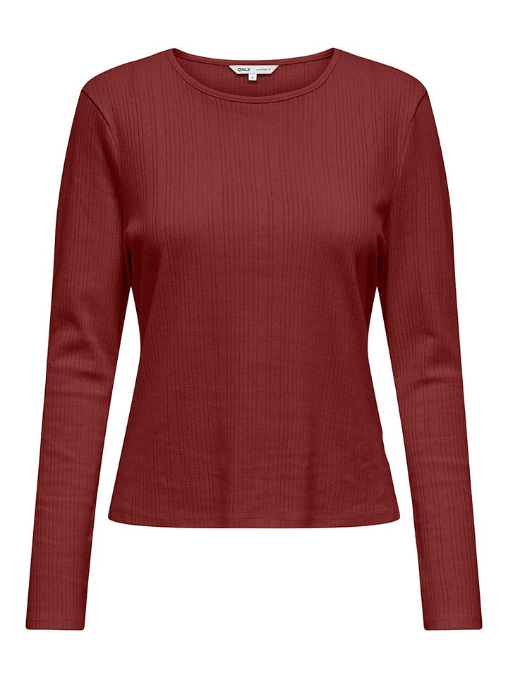 ONLY Koszulka w kolorze bordowym rozmiar: L
