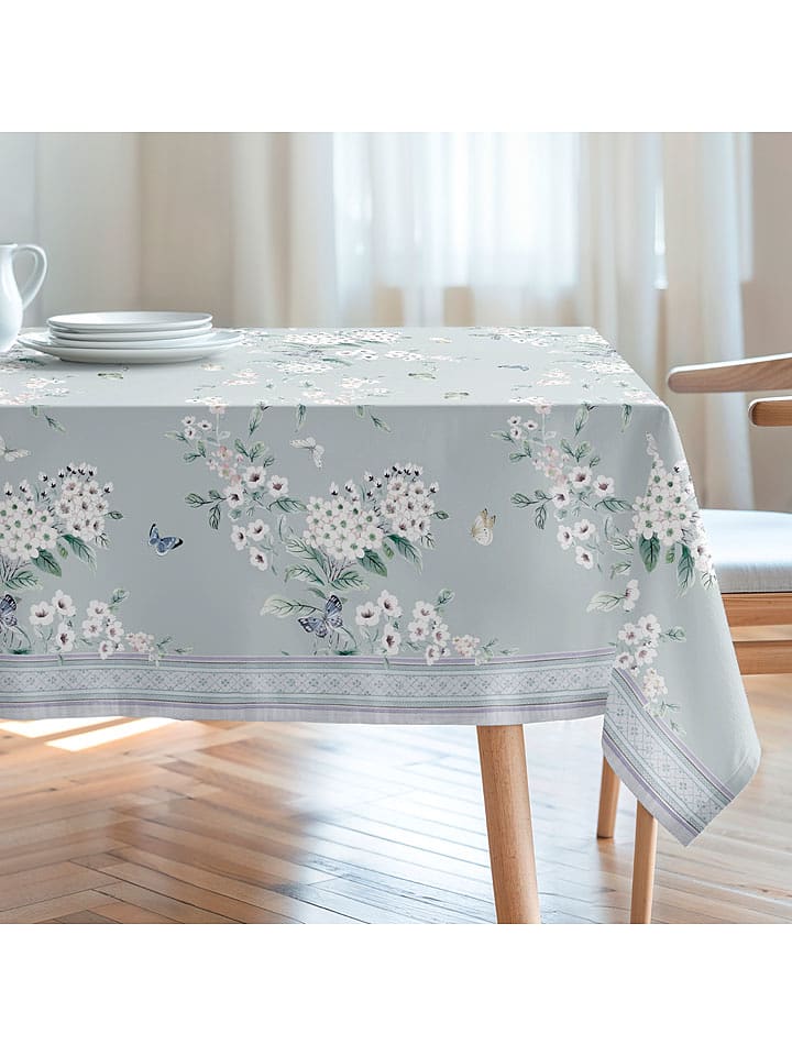 Mint Rugs Obrus "Floral And Tropical Galan" w kolorze turkusowo-białym rozmiar: 155x100 cm