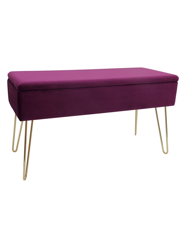Echtwerk Ławka "Scarlett" w kolorze fioletowym ze schowkiem - 75 x 41,5 x 30 cm rozmiar: onesize