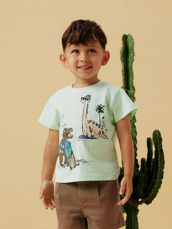 name it Koszulka "Jacques" w kolorze miętowym rozmiar: 116