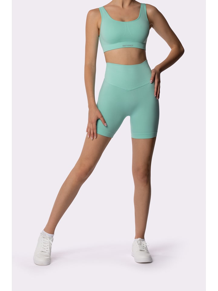 Spaio Szorty sportowe "Adapt" w kolorze turkusowym rozmiar: M