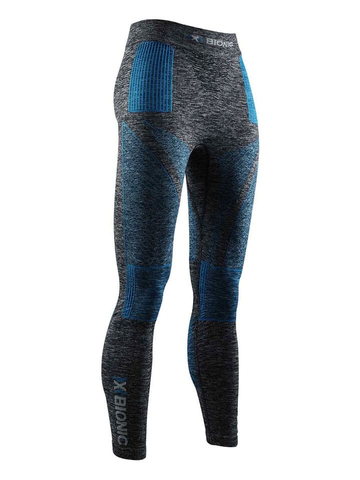 X-Bionic Zimowe legginsy sportowe w kolorze antracytowym rozmiar: L