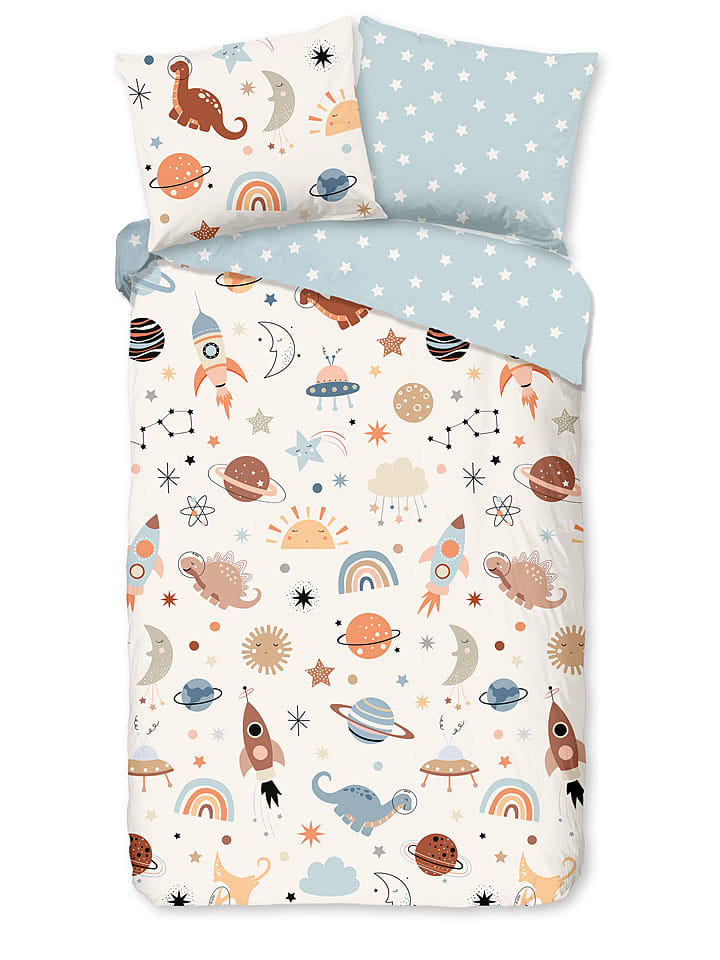 Good Morning Komplet pościeli "Eclips" w kolorze biało-błękitnym rozmiar: 140x220 cm