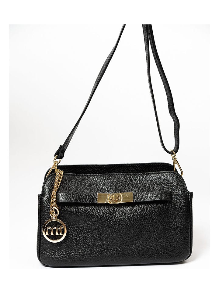 Mia Tomazzi Skórzana torebka "Bentivoglio" w kolorze czarnym - 24 x 16 x 9 cm rozmiar: onesize